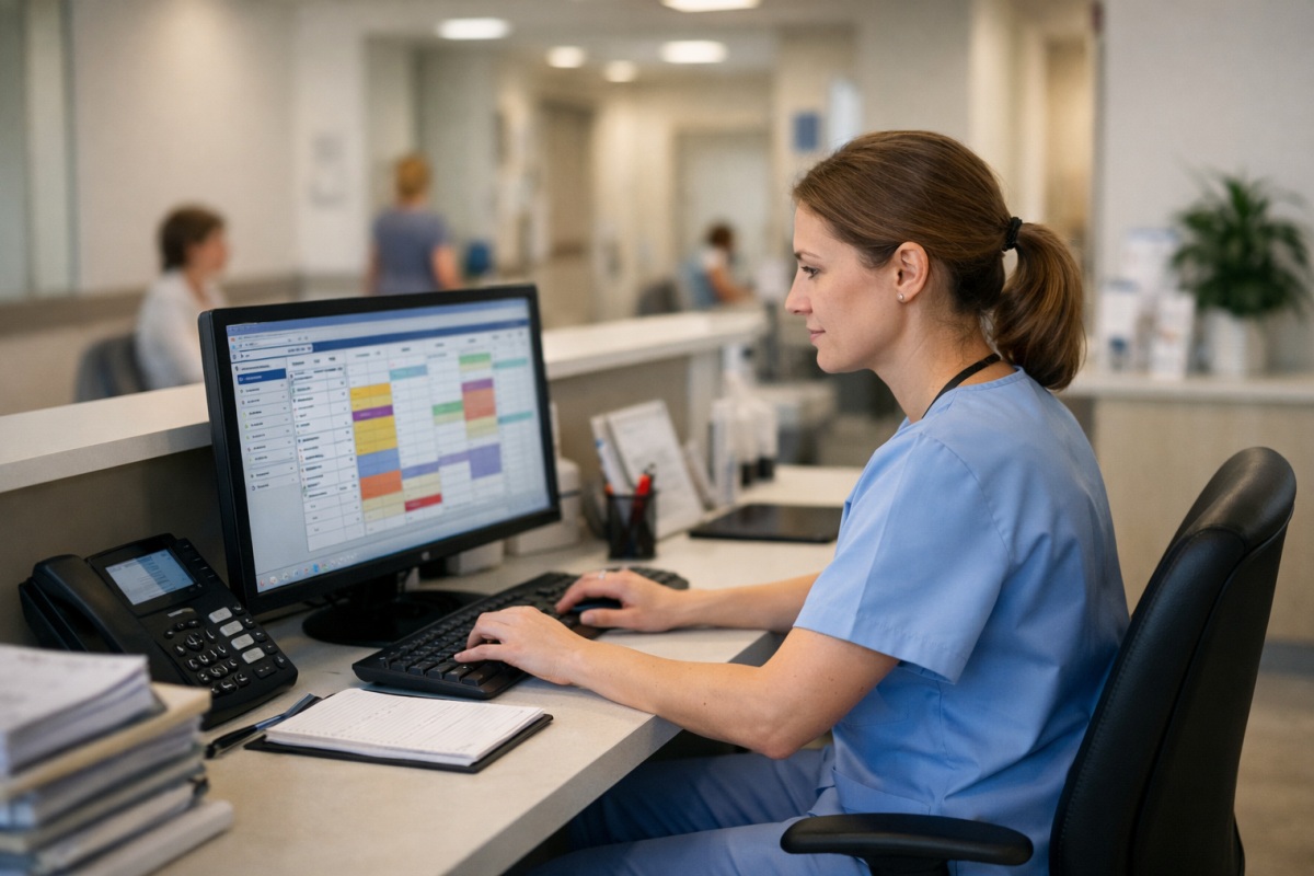 Objednávanie pacientov, telefonická komunikácia a administratíva.