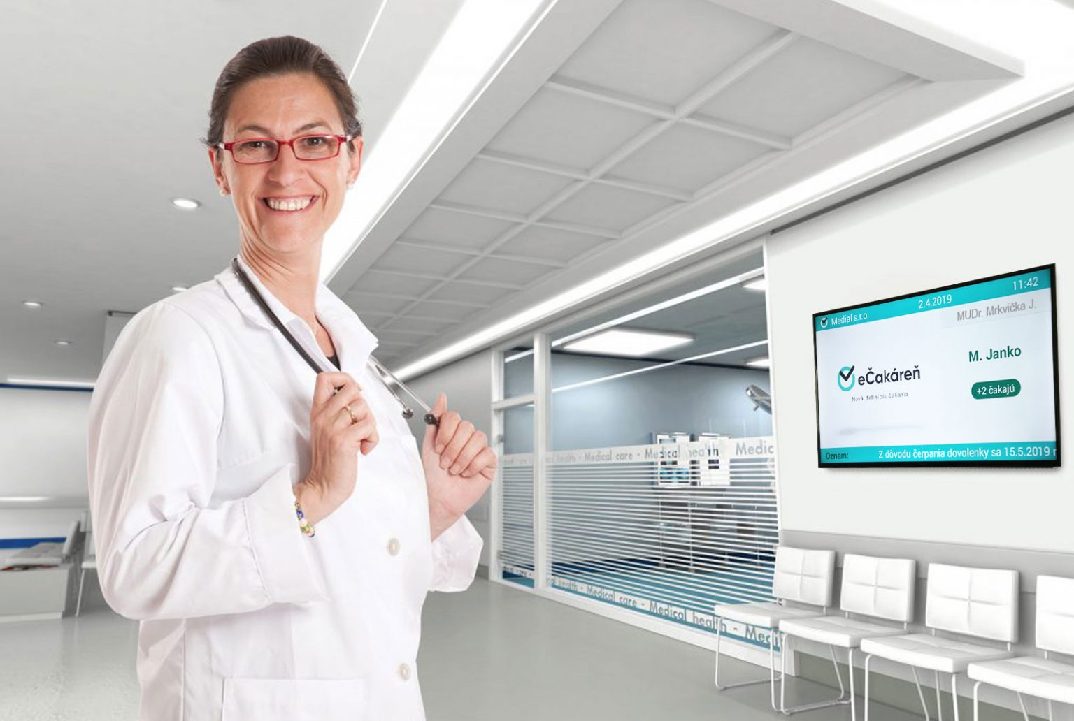 Informačná TV so systémom eČakáreň